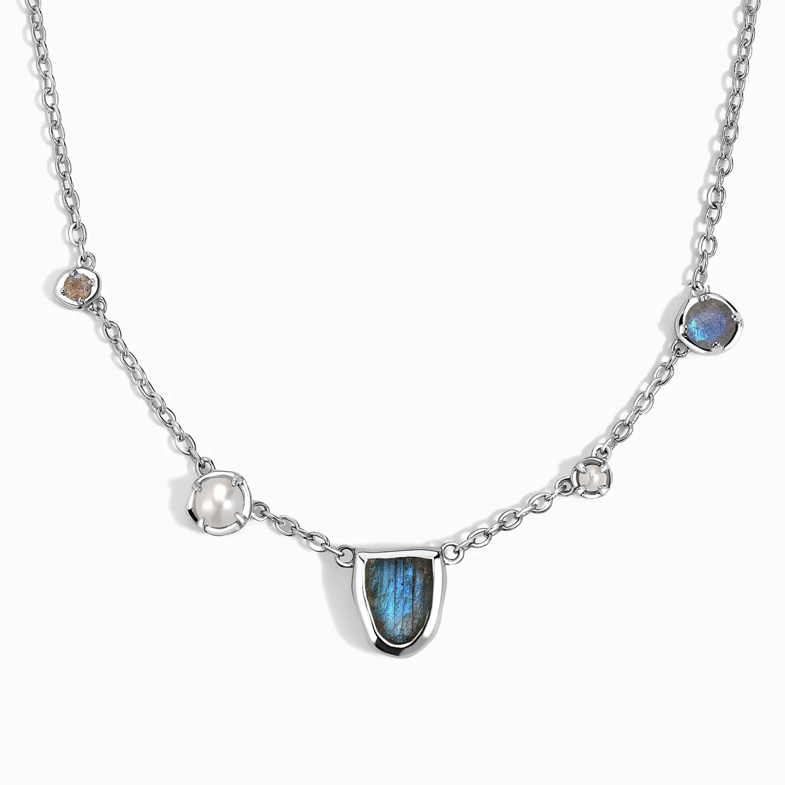 Labradorite Pearl Necklace - Heirloom