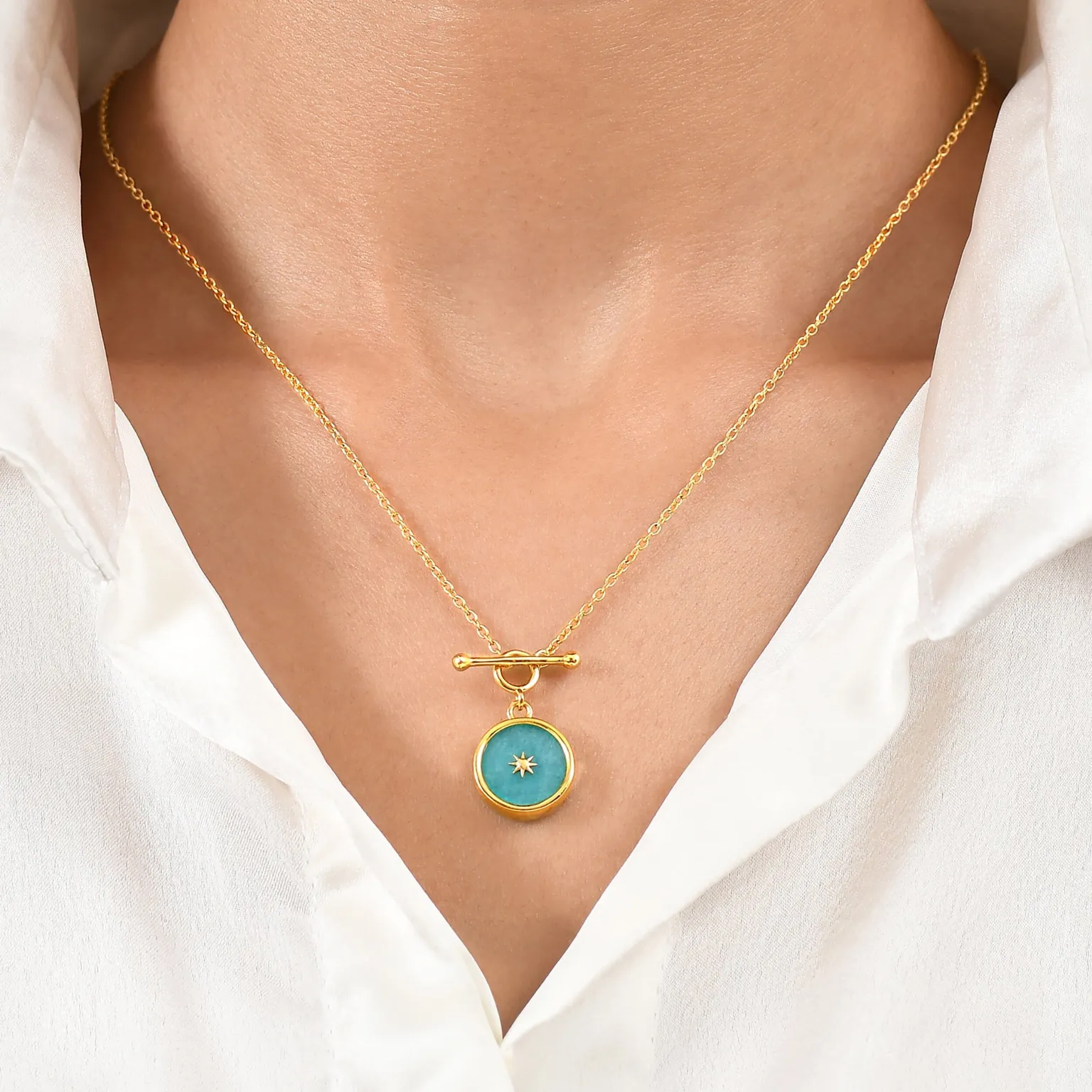 Amazonite T-Lock Necklace - Sol