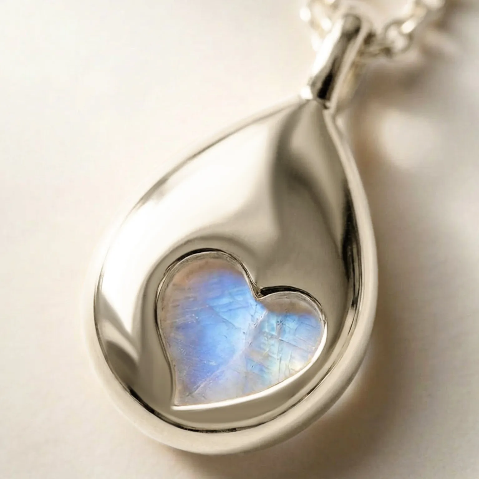 Moonstone Necklace - Hidden Heart