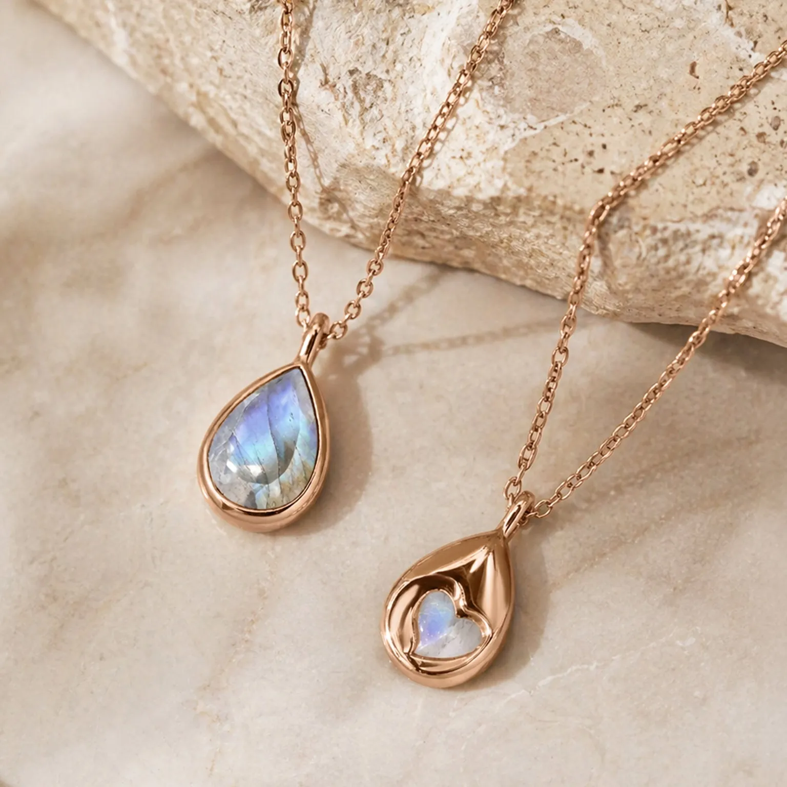 Moonstone Necklace - Hidden Heart