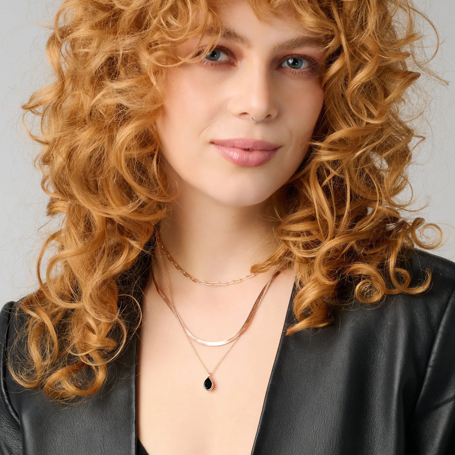 Black Obsidian Hidden Heart Necklace & Herringbone Chain