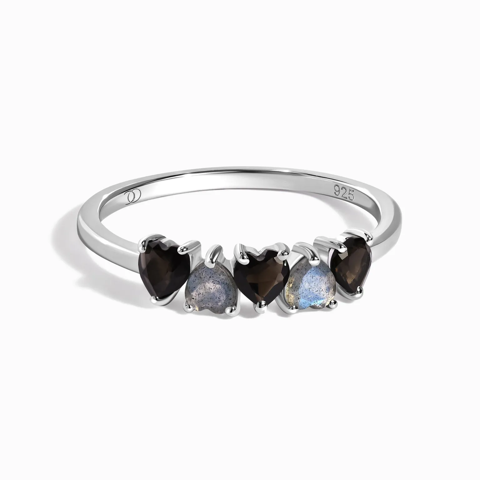 Black Obsidian Labradorite Ring - Crush